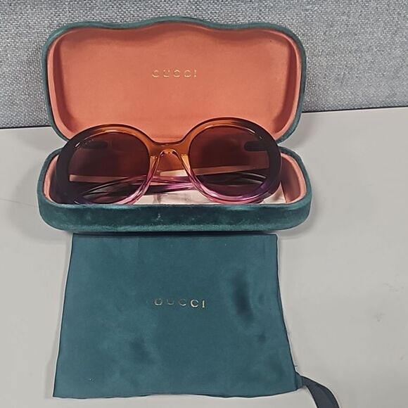 💛GUCCI 53mm Oversized Core 53MM Round Shield Sunglasses💛 PreOwned - Picture 1 of 7